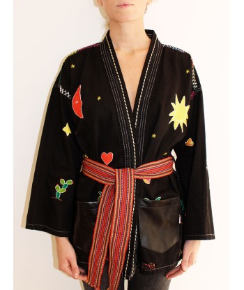 KIMONO MEXICAIN NOIR prix pour 