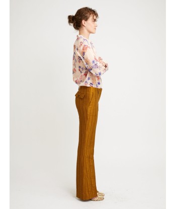 PANTALON EN JACQUARD BRONZE de pas cher