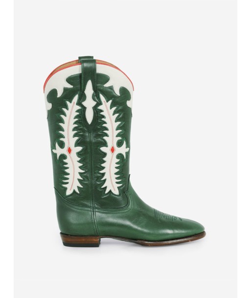 BOTTES SANTIAG MIDNIGHT TEXAS DARK GREEN la chaussure