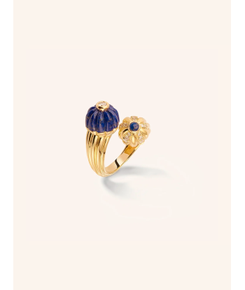 BAGUE DOUBLE GELATO LAPIS-LAZULI ET DIAMANTS pas cher 