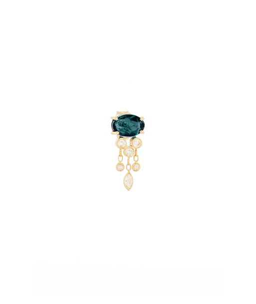 BOUCLE D'OREILLE JELLY TOURMALINE ET DIAMANTS 50-70% off 