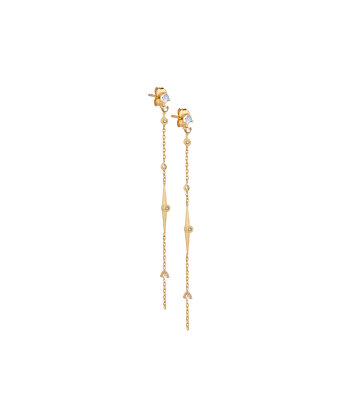 BOUCLES D'OREILLES LONGUES HANG DIAMANTS destockage