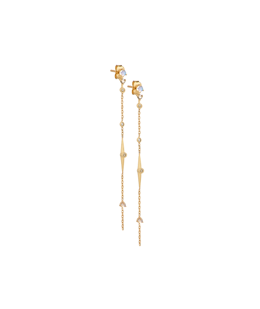 BOUCLES D'OREILLES LONGUES HANG DIAMANTS destockage