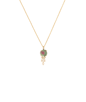 COLLIER JELLYFISH TOURMALINE WATERMELON ET DIAMANTS est présent 