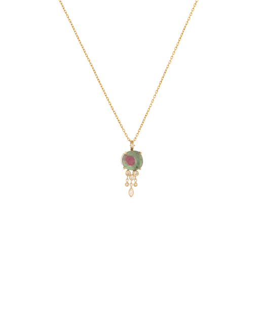 COLLIER JELLYFISH TOURMALINE WATERMELON ET DIAMANTS est présent 