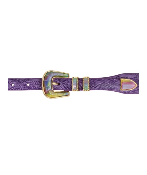 CEINTURE EXCLU CRAZY LEZARD VIOLET ET OR votre