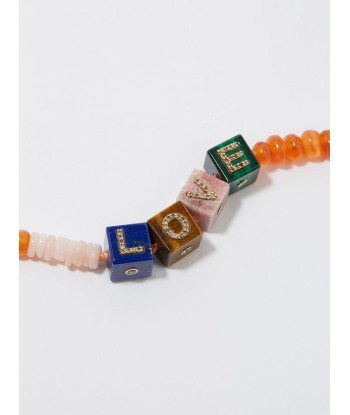 COLLIER 4 CUBIX LOVE MULTICOLORE Paris Déstockage Promo