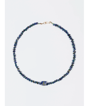 COLLIER CUBIX LOVE LAPIS ET TSAVORITES rembourrage situé sous