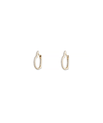 BOUCLE D'OREILLE PETIT ANNEAU FORME COEUR DIAMANTS Profitez des Offres !