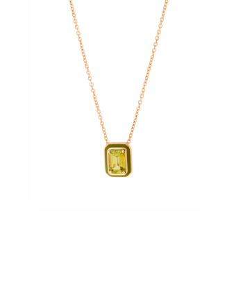 COLLIER TOURMALINE VERTE ET EMAIL OLIVE d'Europe débarque