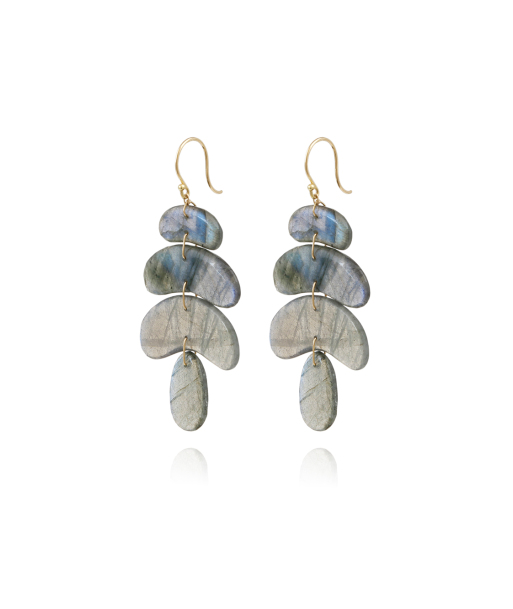 BOUCLES D'OREILLES PETIT TOTEM LABRADORITE soldes