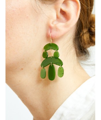 BOUCLES D'OREILLES MINI CHANDELIER EN JADE Pour