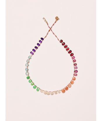 COLLIER RAINBOW AMAZONITE GRENAT SAPHIRS JUSQU'A -70%! 