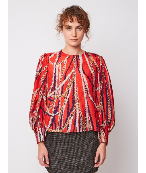 BLOUSE HILL SEVIGNY ROUGE Les magasins à Paris