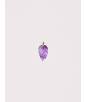 PENDENTIF EFFIE FEUILLE AMETHYSTE basket pas cher