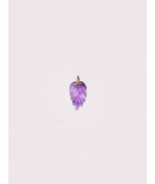 PENDENTIF EFFIE FEUILLE AMETHYSTE basket pas cher