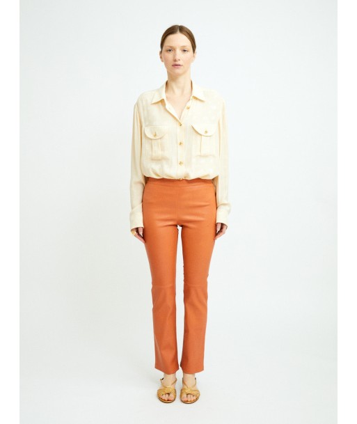 PANTALON JP TWENTY CUIR PLONGE ABRICOT JUSQU'A -70%! 