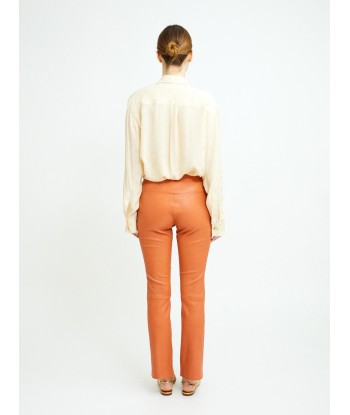 PANTALON JP TWENTY CUIR PLONGE ABRICOT JUSQU'A -70%! 