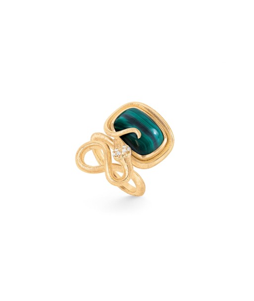 BAGUE SERPENT 18K MALACHITE ou a consommer sur place