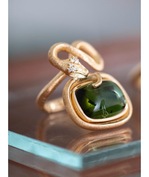 BAGUE SERPENT 18K TOURMALINE JUSQU'A -70%! 