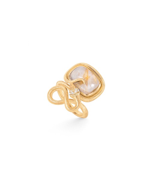 BAGUE SERPENT 18K QUARTZ RUTILE vous aussi creer 