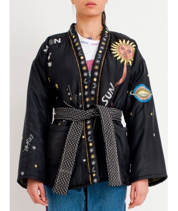 KIMONO KARMA EN SOIE NOIR 2023