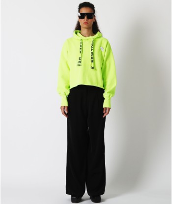 Hoodie crop bloomer neon yellow "BLEED" Comparez et commandez 