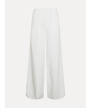 PANTALON PALAZZO EN GABARDINE DE COTON BLANC 50-70% off 