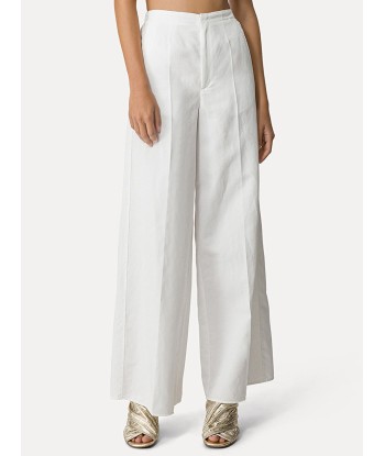 PANTALON PALAZZO EN GABARDINE DE COTON BLANC 50-70% off 