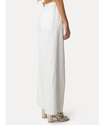 PANTALON PALAZZO EN GABARDINE DE COTON BLANC 50-70% off 