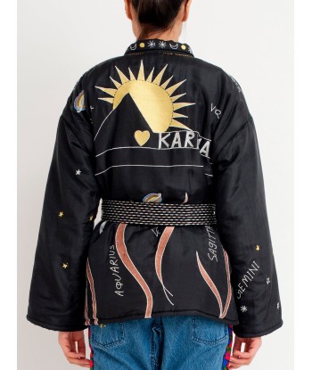 KIMONO KARMA EN SOIE NOIR 2023