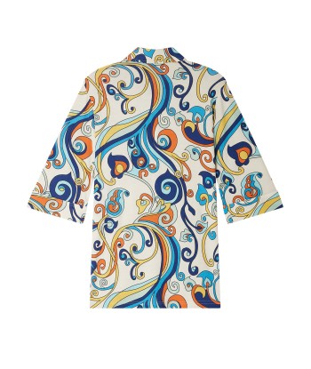 CHEMISE LAUREN ARABESQUE BLEU français