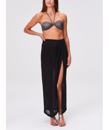 JUPE SARONG GAZE DE LIN NOIRE store