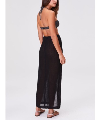 JUPE SARONG GAZE DE LIN NOIRE store