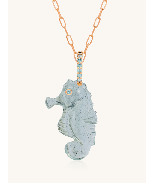 PENDENTIF HIPPOCAMPE AIGUE-MARINE Dans la société mordern