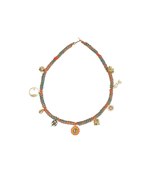 COLLIER GRIGRI PLANETE ORANGE 2023