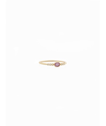 BAGUE SAPHIR ROSE ET 6 DIAMANTS Comparez et commandez 