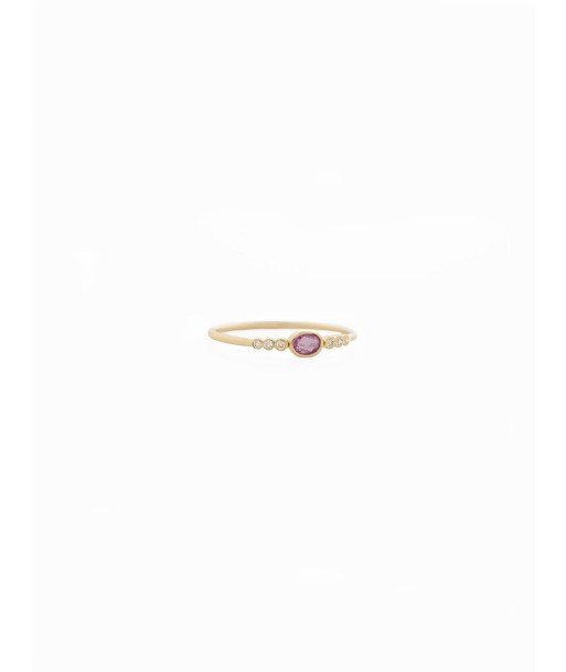 BAGUE SAPHIR ROSE ET 6 DIAMANTS Comparez et commandez 