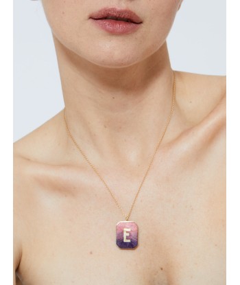 COLLIER ALPHABET ÉMAIL SUNSET E d'Europe débarque