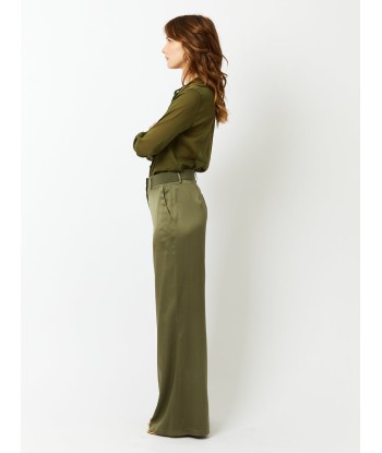 PANTALON SARTORIAL SOIE OLIVE acheter