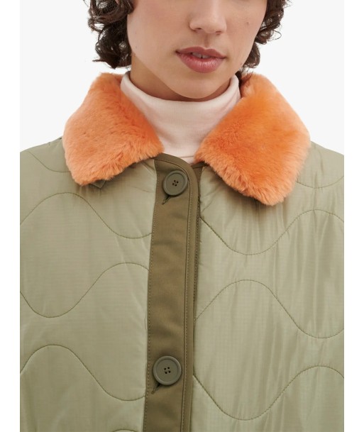 COL SHEARLING ORANGE la colonne vertébrale