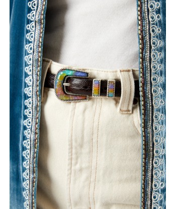 CEINTURE EXCLU LEZARD ARGENT l'achat 