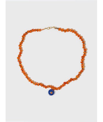 COLLIER PERLES CORNALINE ET LAPIS-LAZULI Le MVP de beaucoup