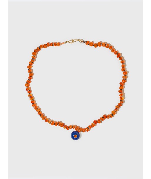 COLLIER PERLES CORNALINE ET LAPIS-LAZULI Le MVP de beaucoup