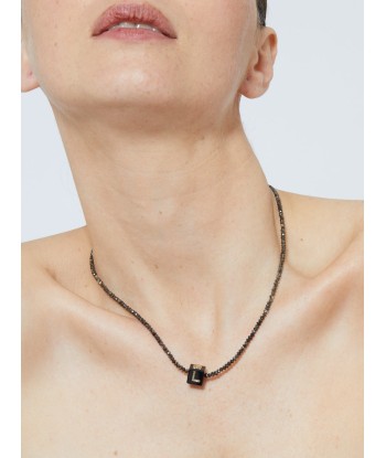 COLLIER CUBIX LOVE ONYX ET PERLES DE DIAMANT NOIR 50-70% off 