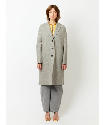 MANTEAU OVERCOAT PRESSED WOOL STONE MELANGE à prix réduit toute l'année