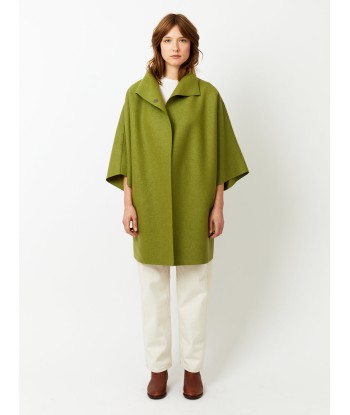 MANTEAU KIMONO PRESSED WOOL PERIDOT online