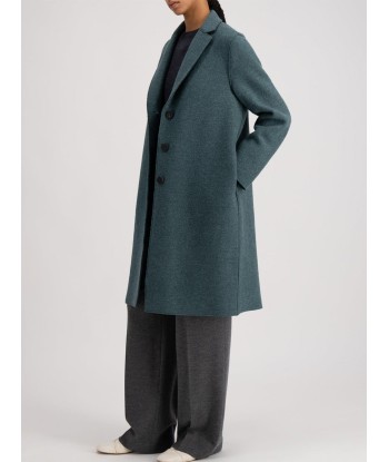 MANTEAU OVERCOAT BOILED WOOL PINE MELANGE vente chaude votre 