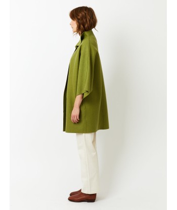 MANTEAU KIMONO PRESSED WOOL PERIDOT online