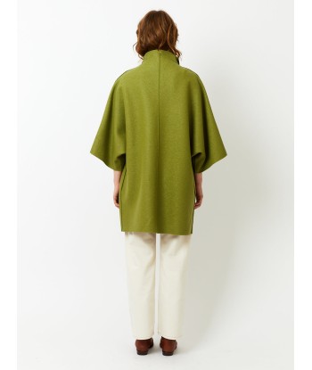 MANTEAU KIMONO PRESSED WOOL PERIDOT online